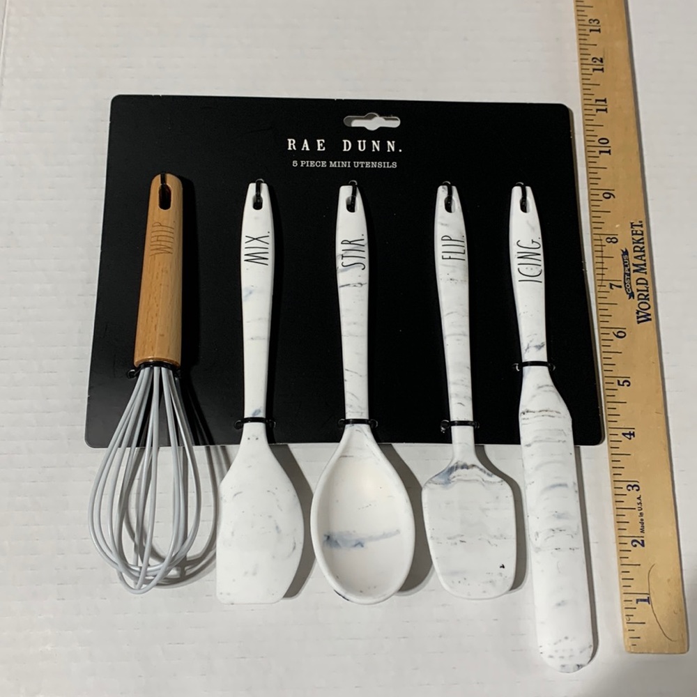 NWT Rae Dunn White Mini Utensil Set 5 Piece-Super cute❤️ - Picture 1 of 2